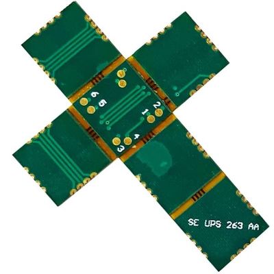 سعر جيد 4L Rigid Flex PCB Half Hole ENIG 0.7 مللي متر غطاء أخضر فيلم أبيض الانترنت