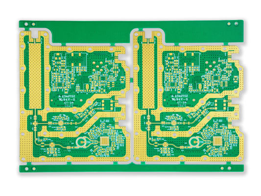 ENIG 6L روجرز PCB RO4003C + KB6160A 0.25mm مين هول 104.53 * 154.55mm